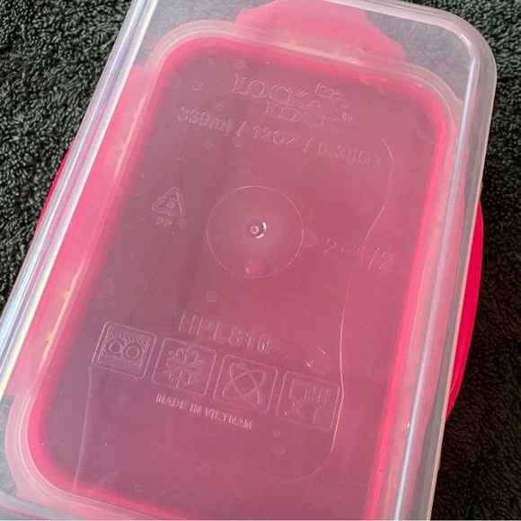 Lock & Lock Pink Food Storage Container Set of 11 - Picture 11 of 14